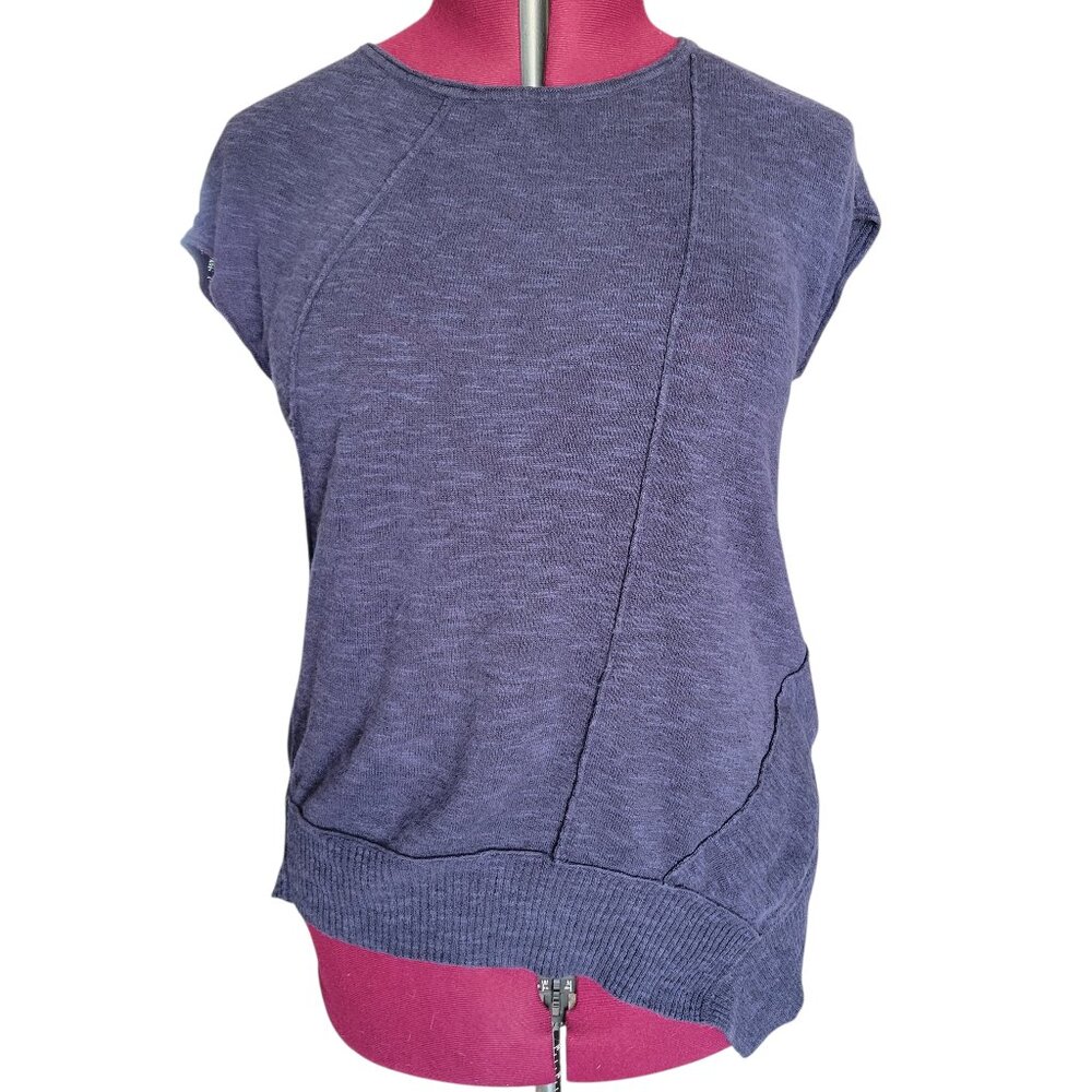 Eileen Fisher Organic Linen Cotton Short Sleeve Top (Size XS)